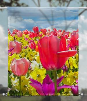 Scheibenhänger transparent Blumenmeer rechteckig