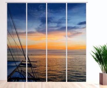 Flächenvorhang sailing - 4er - Serie,  Set 4tlg