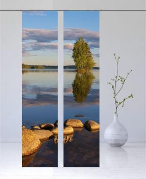 Flächenvorhang Spiegelsee 2er Serie - Set