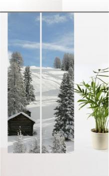 Flächenvorhang "Winterlandschaft" 2er Serie