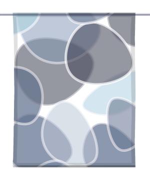 Preview: blubbels blue, Scheibenhänger eckig