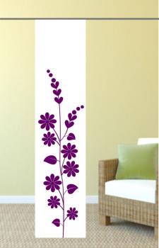 Flächenvorhang fiori purple  - Frühling