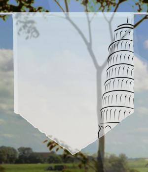 Scheibenhänger Pisa greyblue voile transparent