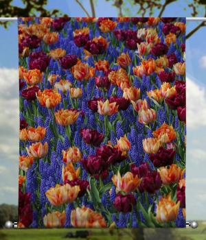 Scheibenhänger flowers - rechteckig, Beschw.