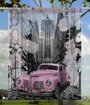 Scheibenhänger pink car - rechteckig, Beschw.