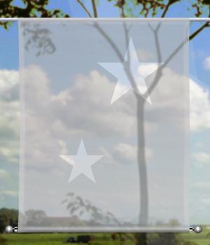 Scheibenhänger Stars grey  - rechteckig, Beschw.