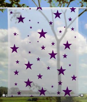 Scheibenhänger Sternchen purple - rechteckig, Beschw.