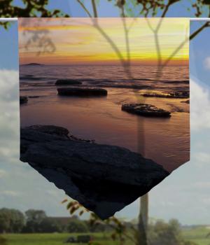 Scheibenhänger Sol voile transparent