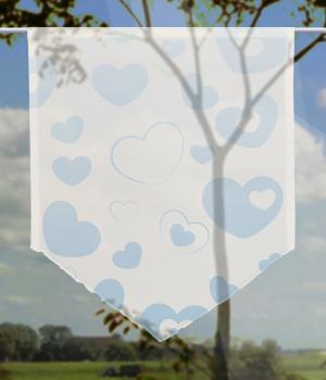 Scheibenhänger Love blue one voile transparent