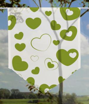Scheibenhänger Love green voile transparent