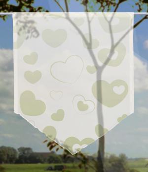 Scheibenhänger Love green one voile transparent
