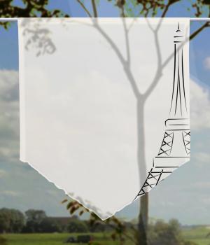 Scheibenhänger Paris black voile transparent