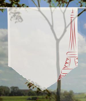 Scheibenhänger Paris red voile transparent