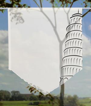 Scheibenhänger Pisa black voile transparent