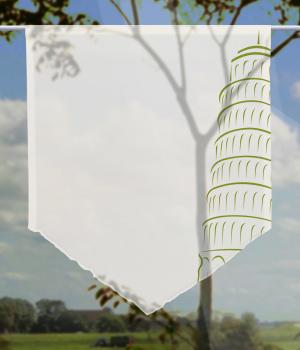 Scheibenhänger Pisa green voile transparent