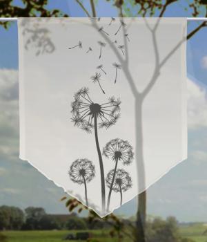 Scheibenhänger Dandelion Grey voile transparent