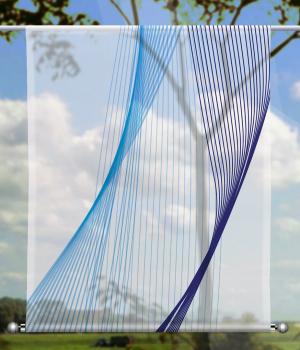 Scheibenhänger streamtwo blue - rechteckig, Beschw.