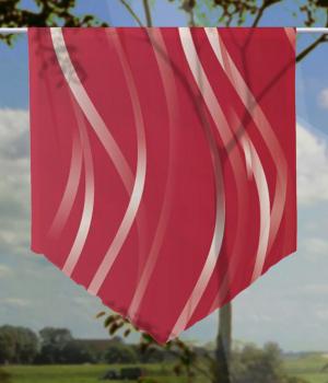 Scheibenhänger Vertic Red voile transparent