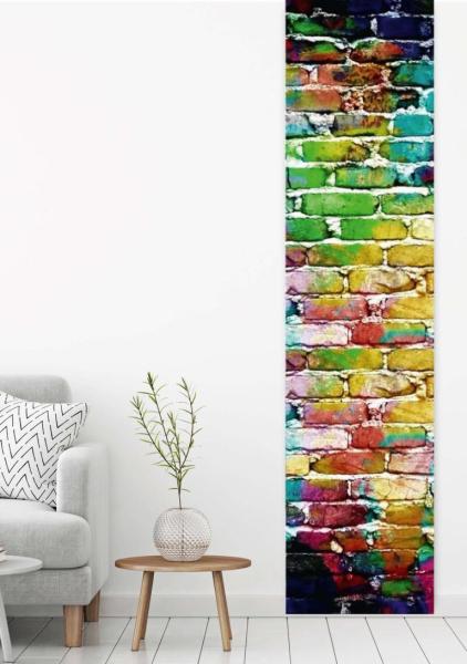 Schiebevorhang blickdicht mit Streetart Motiv - modern für das Kinderzimmer