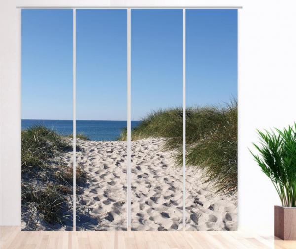 Flächenvorhang Der Weg ist das Ziel 4er, Schiebegardine, Set 4tlg