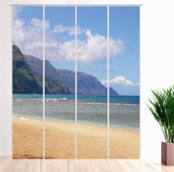 Flächenvorhang Napalicoast 4er, Schiebegardine, Set 4tlg
