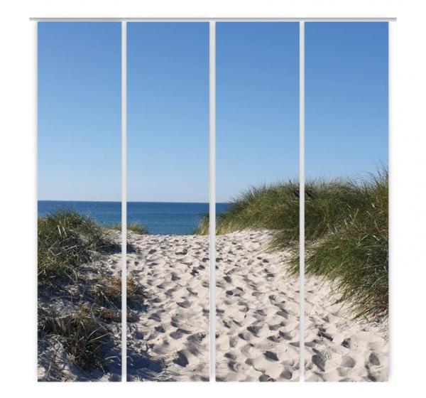 Flächenvorhang Der Weg ist das Ziel 4er, Schiebegardine, Set 4tlg