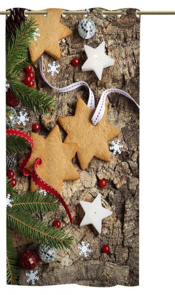 Ösenschal Spekulatius - Weihnachts Ösenvorhang