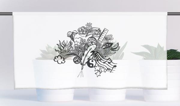 Cafehausgardine - Artful two