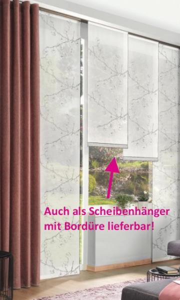 Schiebevorhang mit tollen Applikationen – und Stickerei