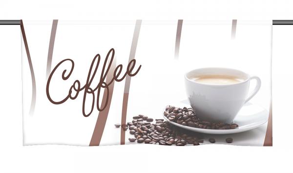 Cafehausgardine - Coffee 1 - Küchen Scheibengardine