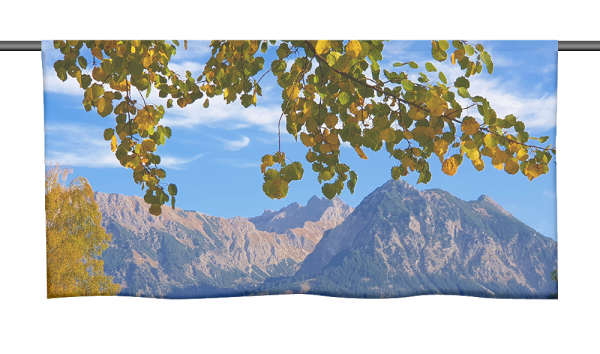 Cafehausgardine - Herbst in den Bergen