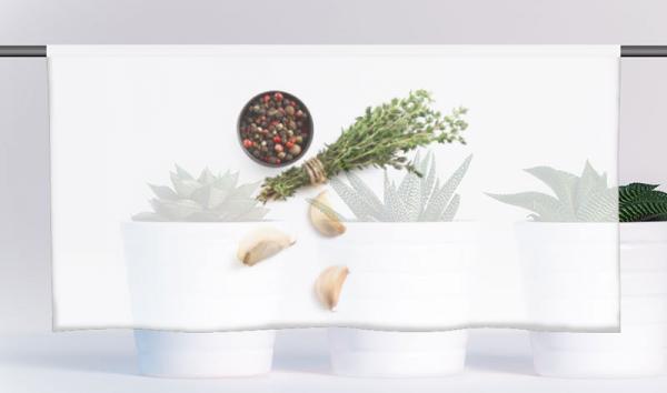 Cafehausgardine - Küchenfreuden-Knoblauch-Mix