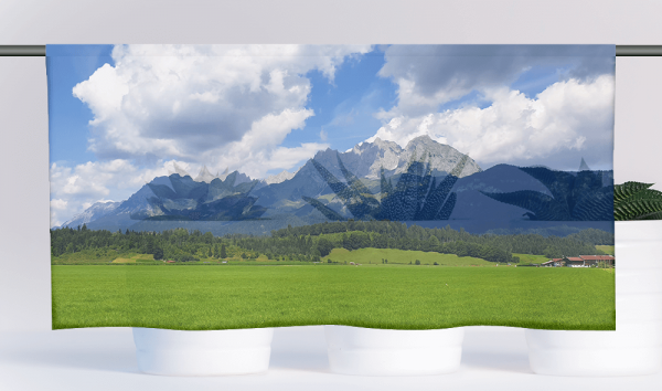 Cafehausgardine - Alpenblick