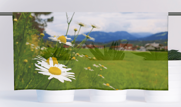 Cafehausgardine - Bergblumen