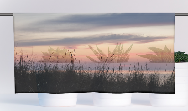 Cafehausgardine - Herbst an der See