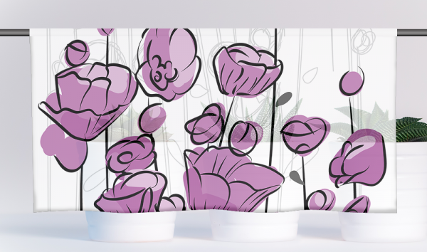 Cafehausgardine - Summer brombeere