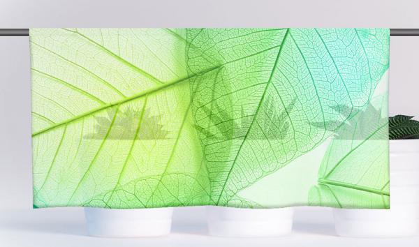 Cafehausgardine - green leaves