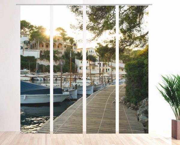 Cala Figuera 4er, Schiebegardine, Set 4tlg