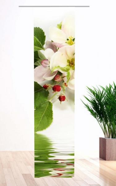 Flächenvorhang Apfelblüte, Frühlingsmotiv mit Blüten