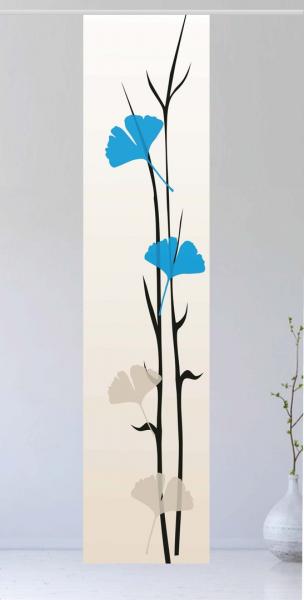 Flächenvorhang Ginkgo blue - tone Flächenvorhang Ginkgo blue - tone