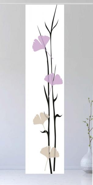 Flächenvorhang Ginkgo flieder