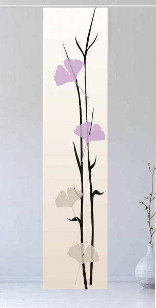 Flächenvorhang Ginkgo flieder - tone Flächenvorhang Ginkgo flieder - tone