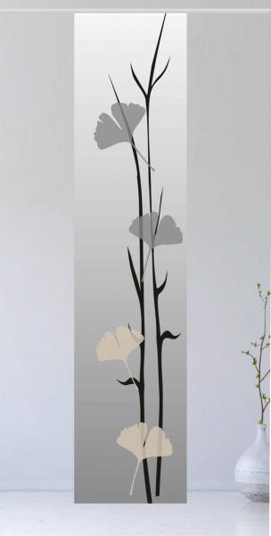 Flächenvorhang Ginkgo grey 2 Flächenvorhang Ginkgo grey 2