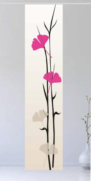 Flächenvorhang Ginkgo magenta tone Flächenvorhang Ginkgo magenta tone