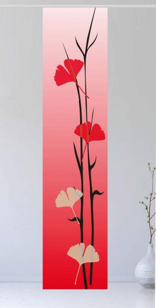 Flächenvorhang Ginkgo red 2 Flächenvorhang Ginkgo red 2
