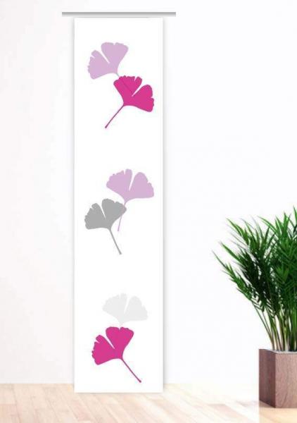 Flächenvorhang Ginkgo vario mix magenta - flieder