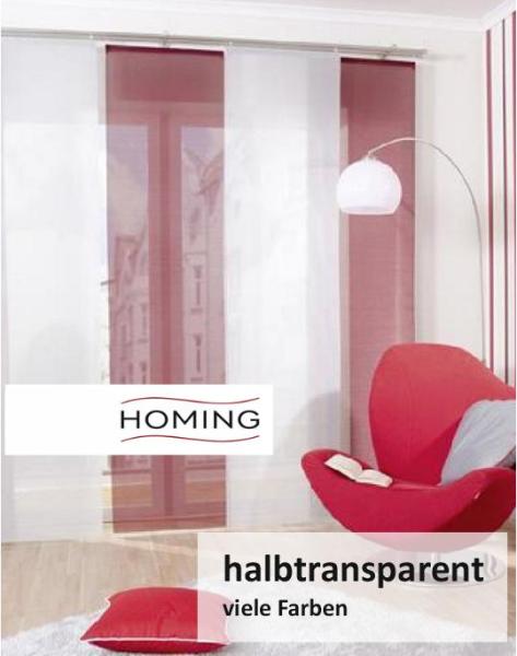 Homing Flächenvorhang halbtransparent - ausbrenneroptik