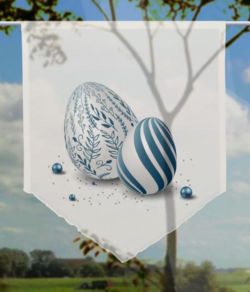 Ostern-moderna-Xtra-blue, Scheibenhänger spitz