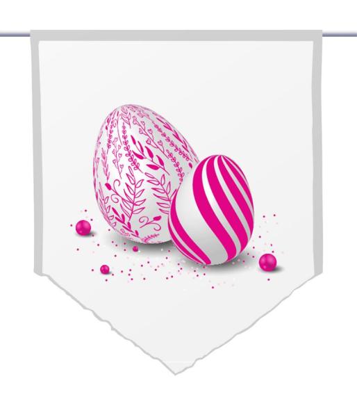 Ostern-moderna-Xtra-magenta, Scheibenhänger spitz