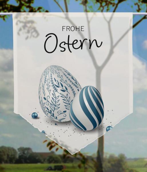Ostern-moderna-blue, Scheibenhänger spitz